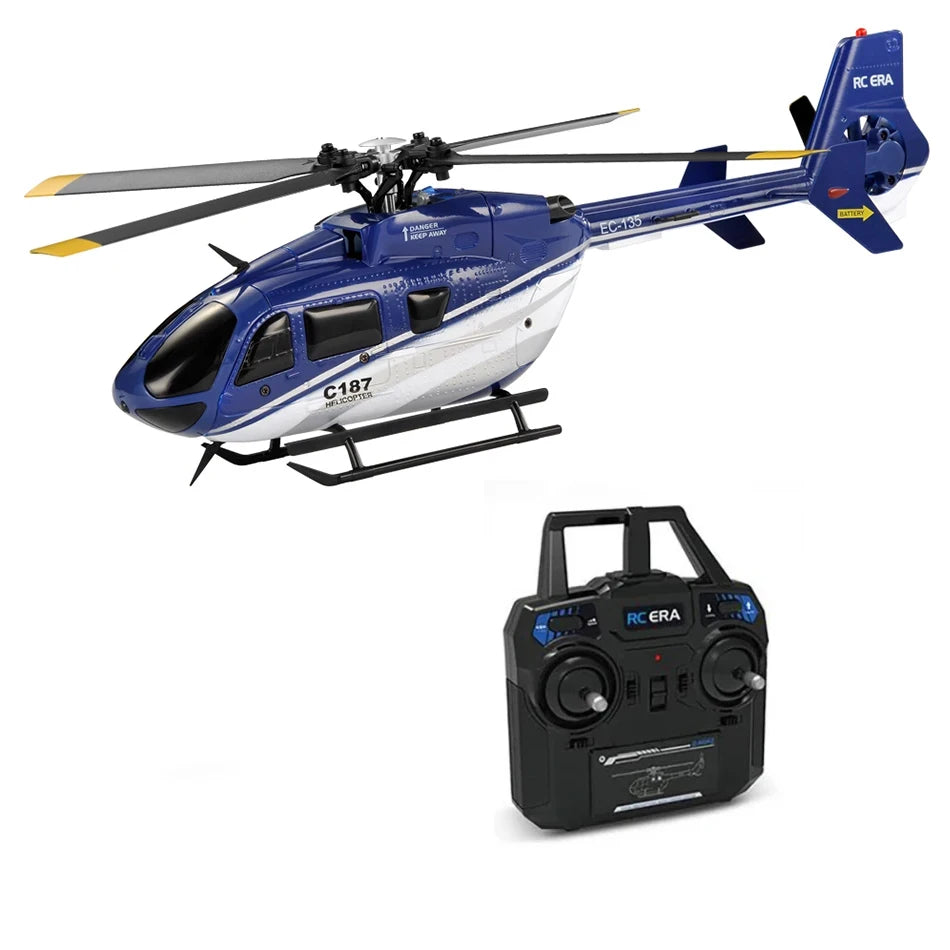 RC ERA C187 EC135 Scaled 4CH RC Helicopter Gyroscope Stabilization Altitude Hold 2.4G Remote Control Aircraft Model - C187 RTF image