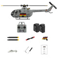 RC ERA C186S BO-105 2.4G 4CH 6-Axis Gyro 1:48 Scale Optical Flow Localization Altitude Hold Brushless Motor Flybarless RC Helicopter RTF