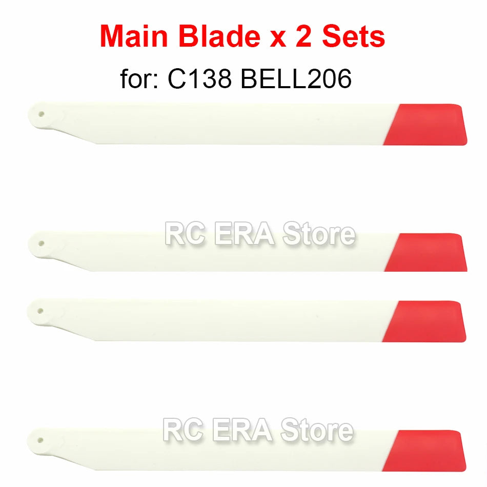 2 Sets RC ERA Main Rotor Blades for C032 UH1 Huey C138 Pro Bell206 C184 MD500 C186 C187 C189 C190 RC Helicopter Original Parts - Kit 02 image