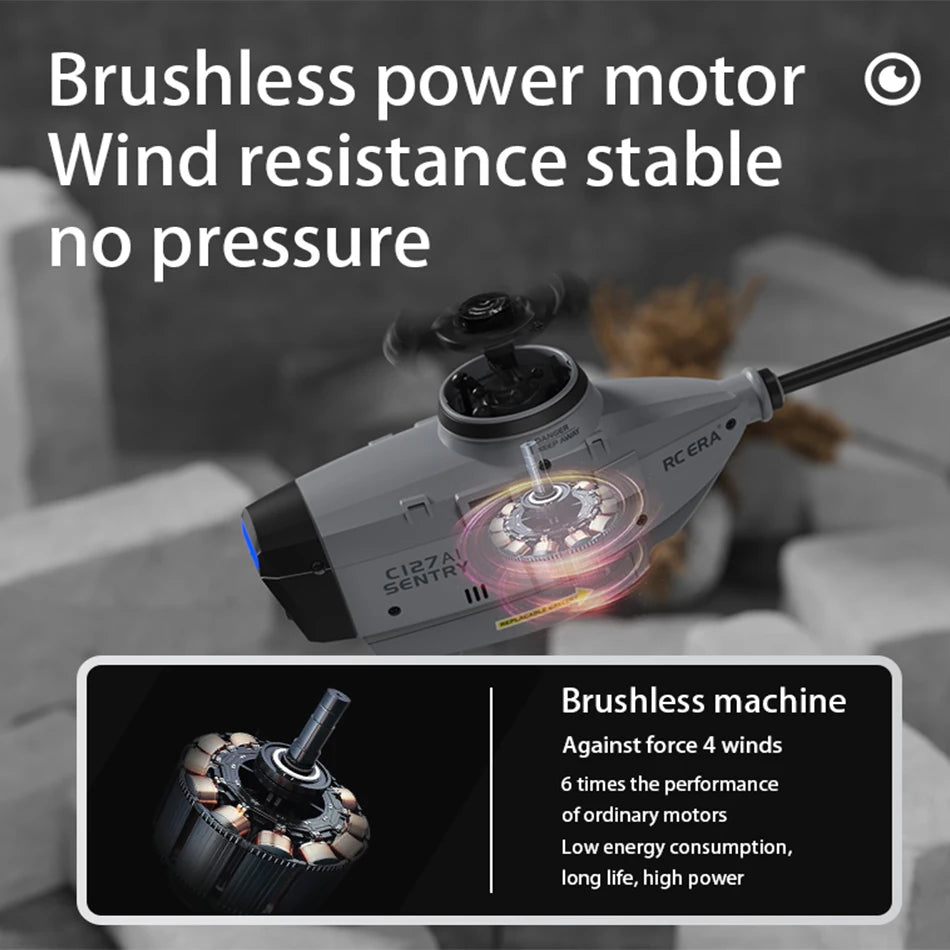 RC ERA C127AI C127 C128 2.4G 6-Axis Gyro Stabilized Flybarless Professional RC Helicopter 4ch Remote Control Aicraft for Adult image 2