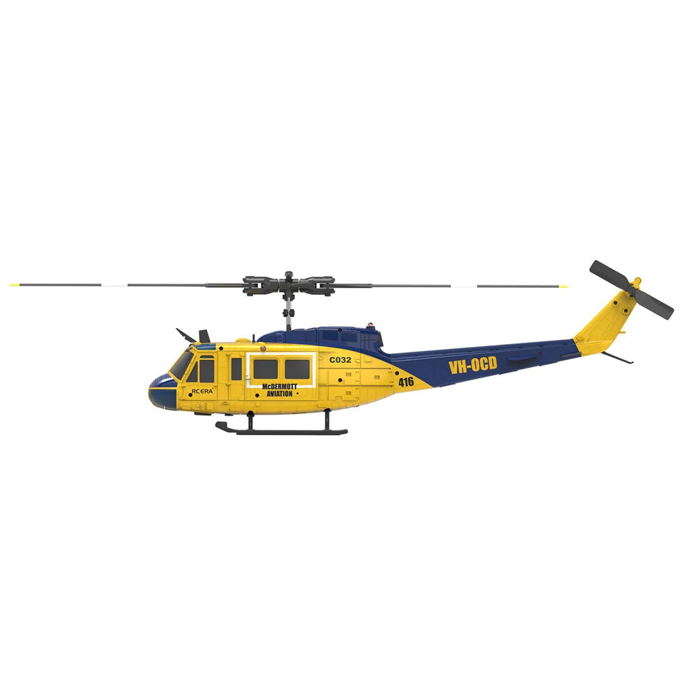 RC ERA C032 UH-1 2.4G 6CH 6-axis Gyroscope 1:48 Scale Huey Altitude Hold Optical Flow Positioning TOF Altitude Hold Flybarless RC Helicopter RTF