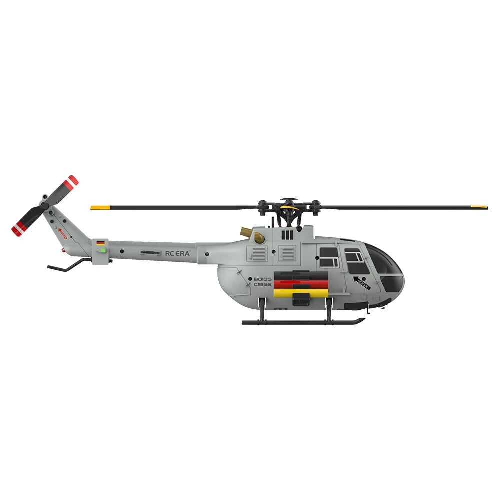 RC ERA C186S BO-105 2.4G 4CH 6-Axis Gyro 1:48 Scale Optical Flow Localization Altitude Hold Brushless Motor Flybarless RC Helicopter RTF