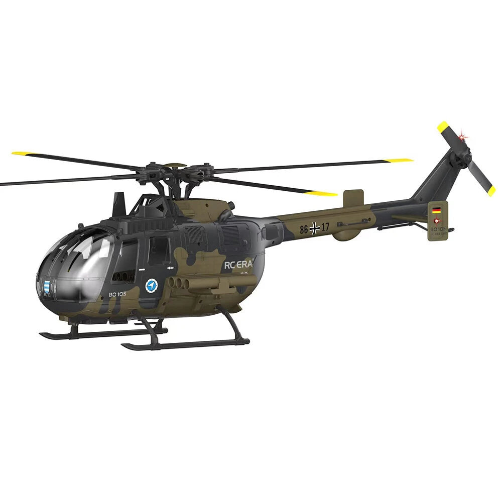 RC ERA C180 BO-105 2.4G 6CH 6G 1:25 Scale Altitude Hold Optical Flow Positioning TOF Altitude Hold Dual Brushless Motor Flybarless RC Helicopter RTF