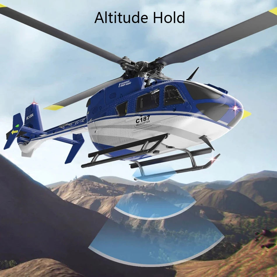 RC ERA C187 EC135 Scaled 4CH RC Helicopter Gyroscope Stabilization Altitude Hold 2.4G Remote Control Aircraft Model image 3