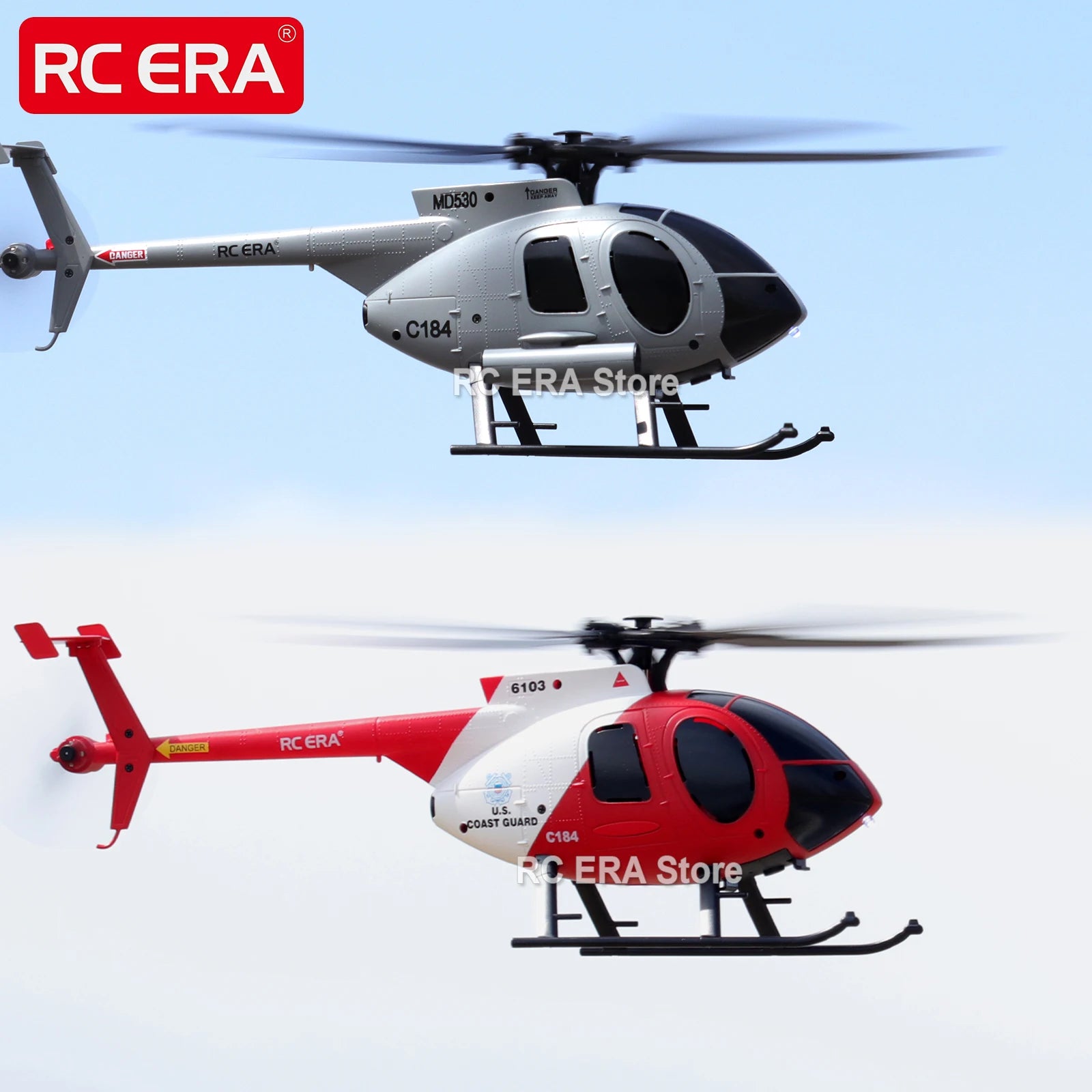 RC ERA C184 MD500 Gyro Optical Flow Auto-Stabilized Micro Size RC Helicopter for Adults Beginners Remote Control Model Toys image 0