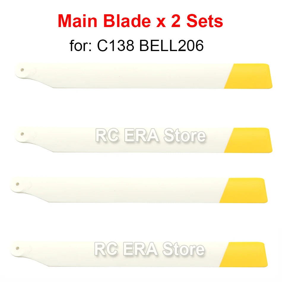 2 Sets RC ERA Main Rotor Blades for C032 UH1 Huey C138 Pro Bell206 C184 MD500 C186 C187 C189 C190 RC Helicopter Original Parts - Kit 03 image