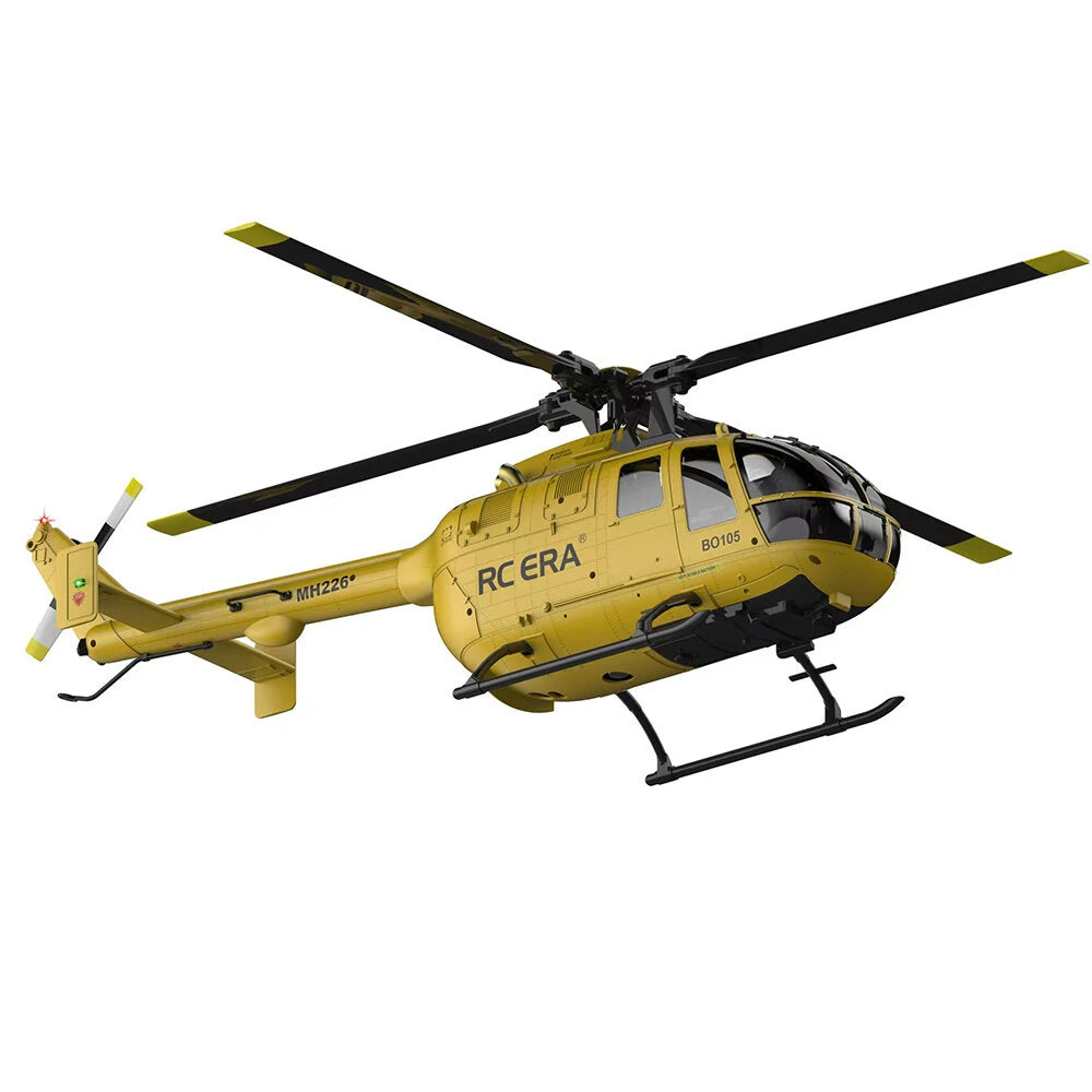 RC ERA C180 BO-105 2.4G 6CH 6G 1:25 Scale Altitude Hold Optical Flow Positioning TOF Altitude Hold Dual Brushless Motor Flybarless RC Helicopter RTF