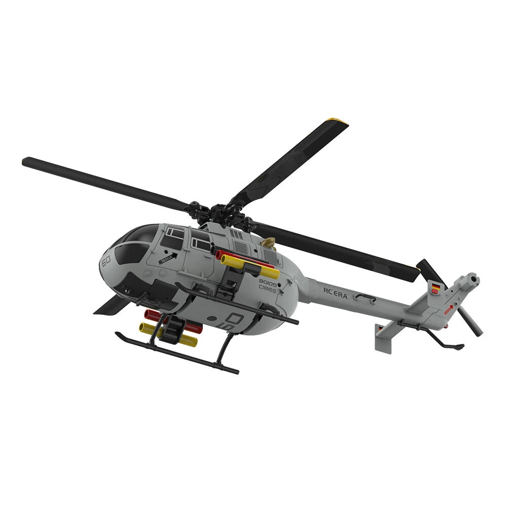 RC ERA C186S BO-105 2.4G 4CH 6-Axis Gyro 1:48 Scale Optical Flow Localization Altitude Hold Brushless Motor Flybarless RC Helicopter RTF