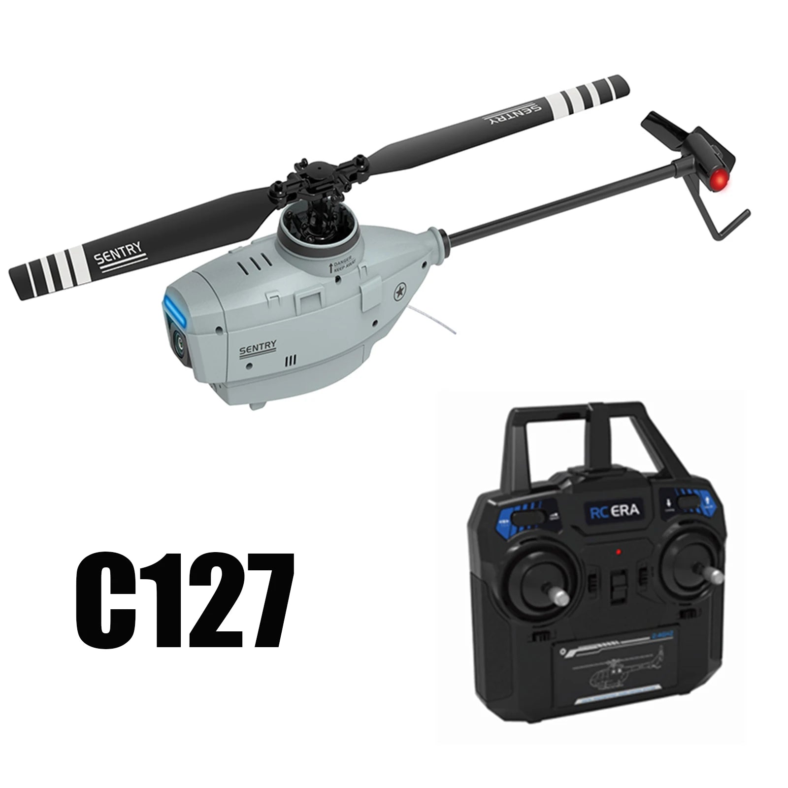 RC ERA C127AI C127 C128 2.4G 6-Axis Gyro Stabilized Flybarless Professional RC Helicopter 4ch Remote Control Aicraft for Adult - C127 RTF image