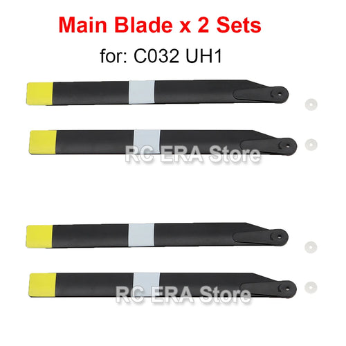 2 Sets RC ERA Main Rotor Blades for C032 UH1 Huey C138 Pro Bell206 C184 MD500 C186 C187 C189 C190 RC Helicopter Original Parts image 1