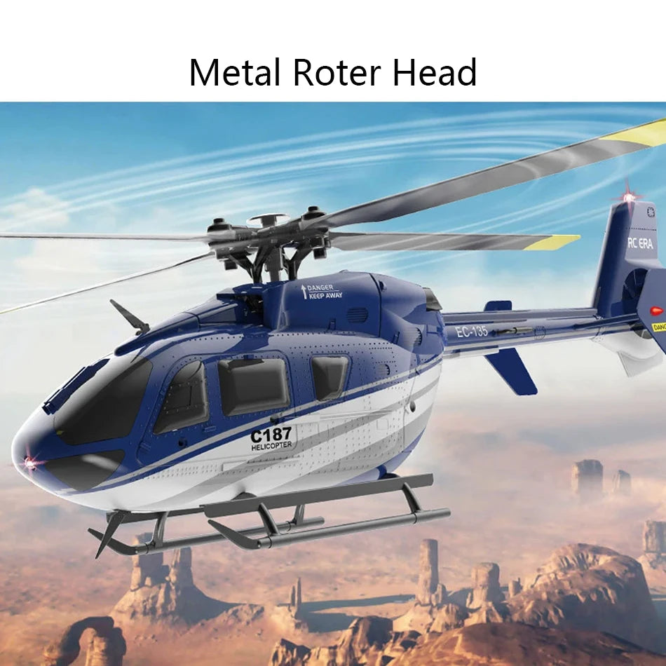 RC ERA C187 EC135 Scaled 4CH RC Helicopter Gyroscope Stabilization Altitude Hold 2.4G Remote Control Aircraft Model image 2
