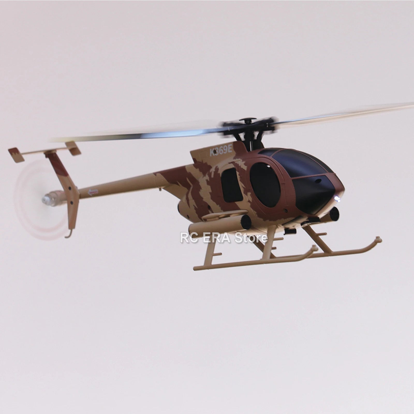 RC ERA C184 MD500 Scale 4CH Flybarless Optical Flow Gyro Stabilized RC Helicopter Remote Control Toys - Sand Yellow Livery image 1