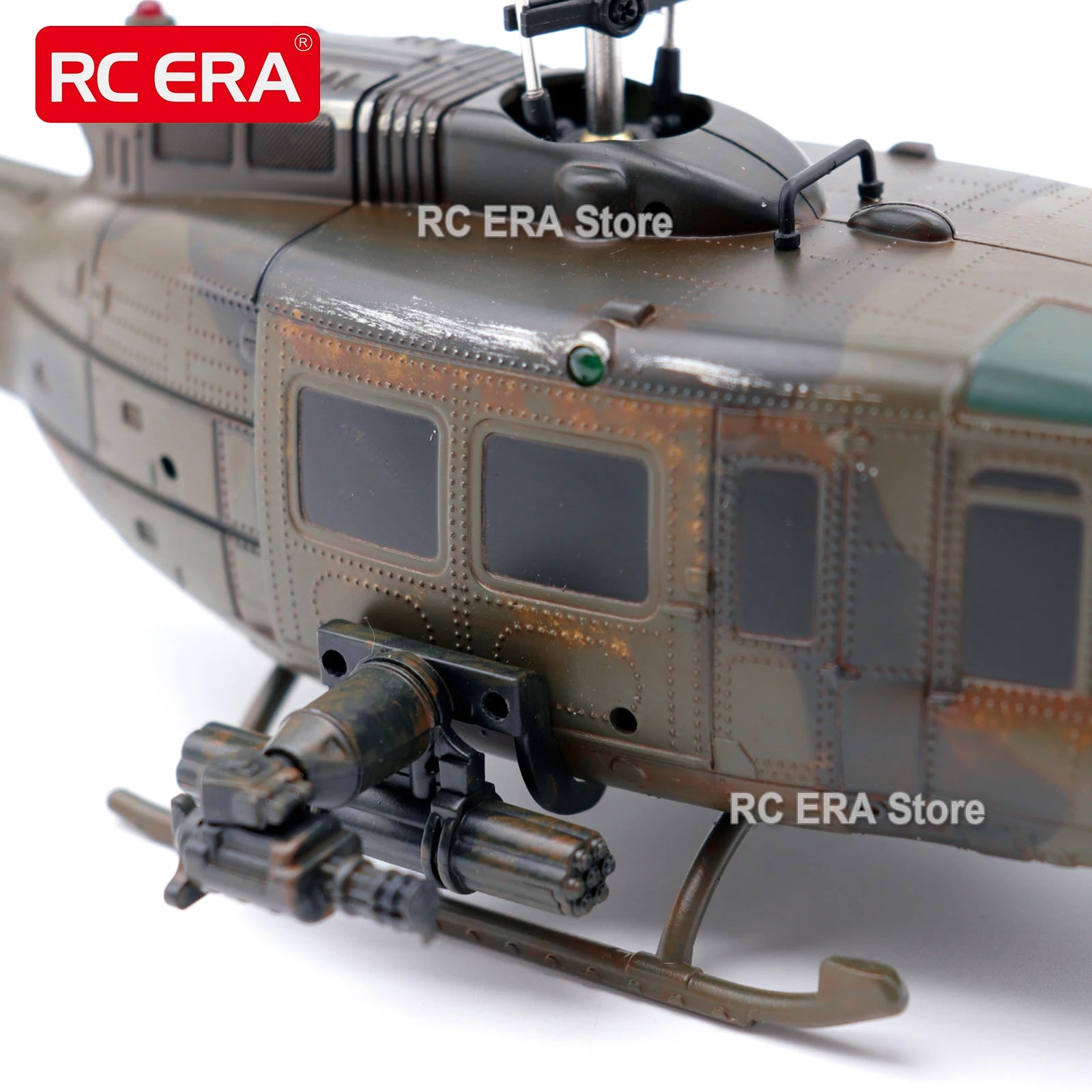 RC ERA Camouflage Weathered C032 UH1 Huey RC Helicopter 2.4G Gyro Optical Flow TOF Stabilized Remote Control Toys For Adult image 3