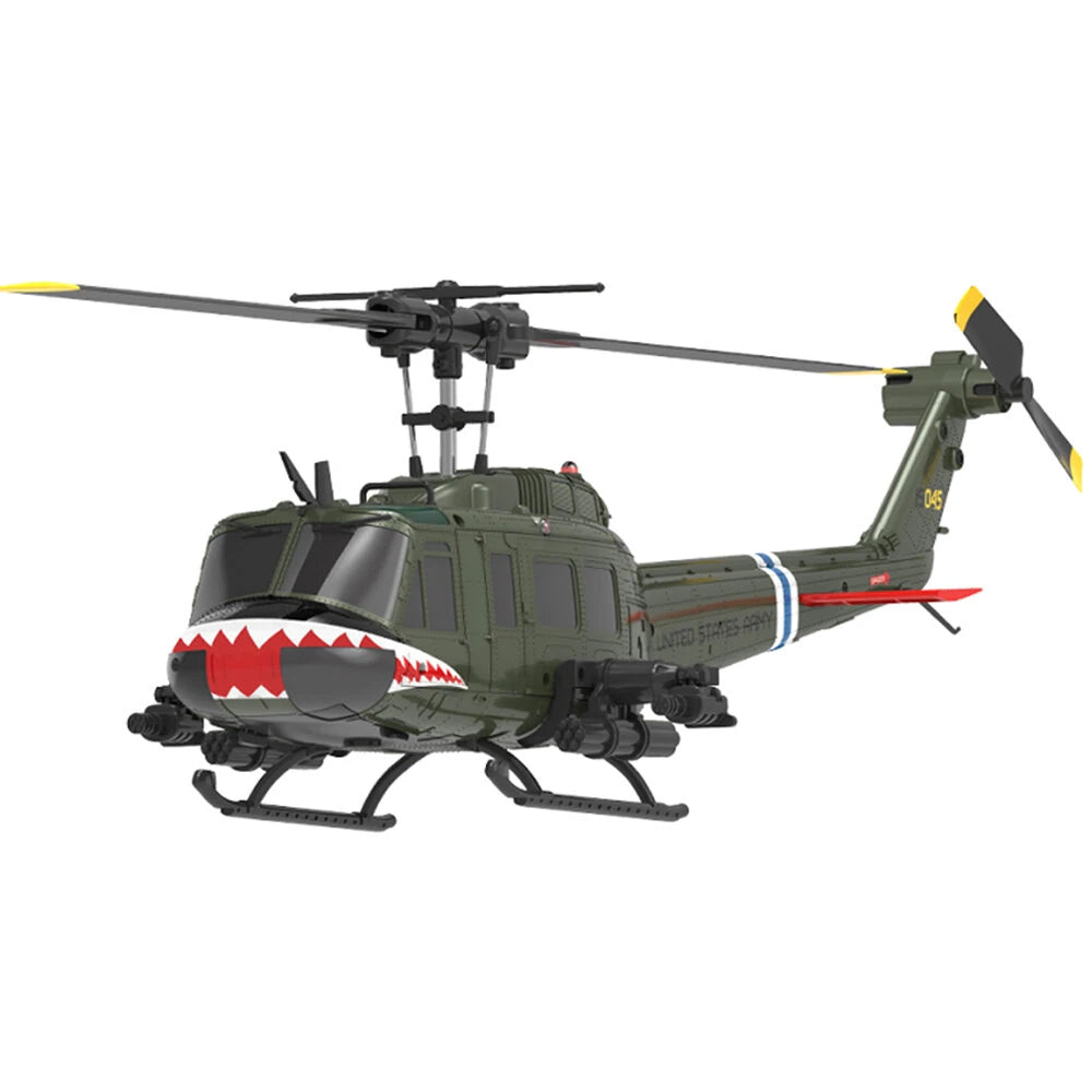 RC ERA C032 UH-1 2.4G 6CH 6-axis Gyroscope 1:48 Scale Huey Altitude Hold Optical Flow Positioning TOF Altitude Hold Flybarless RC Helicopter RTF