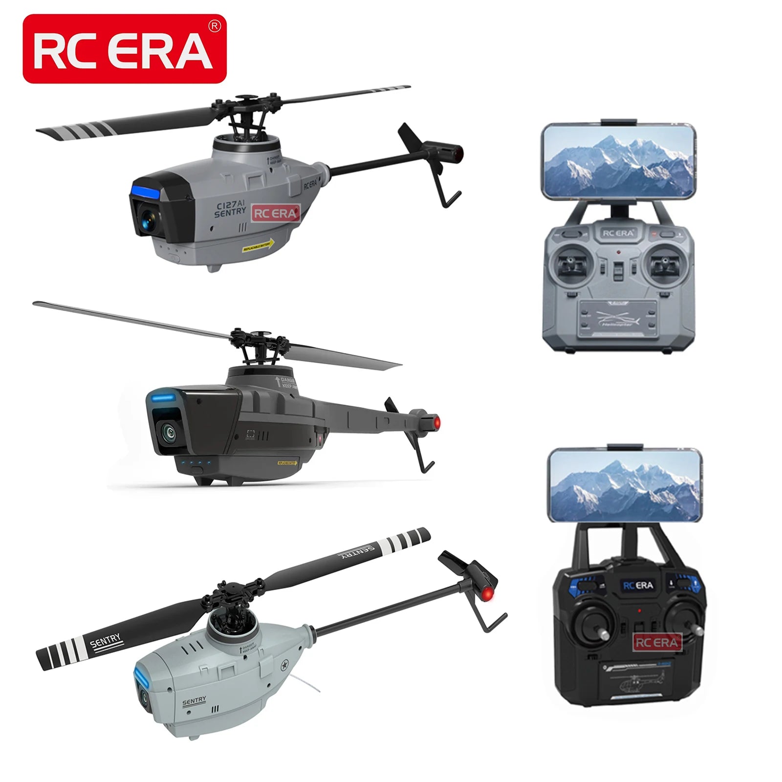 RC ERA C127AI C127 C128 2.4G 6-Axis Gyro Stabilized Flybarless Professional RC Helicopter 4ch Remote Control Aicraft for Adult image 0