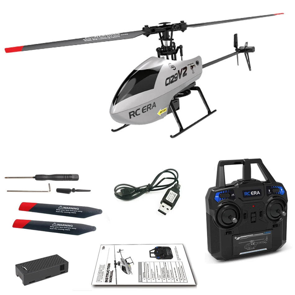 RC ERA C129 V2 One Click 3D Flip RC Helicopter 4ch Stable Flight Remote Control Drone Airplane Hobby Toys for Beginner image 0