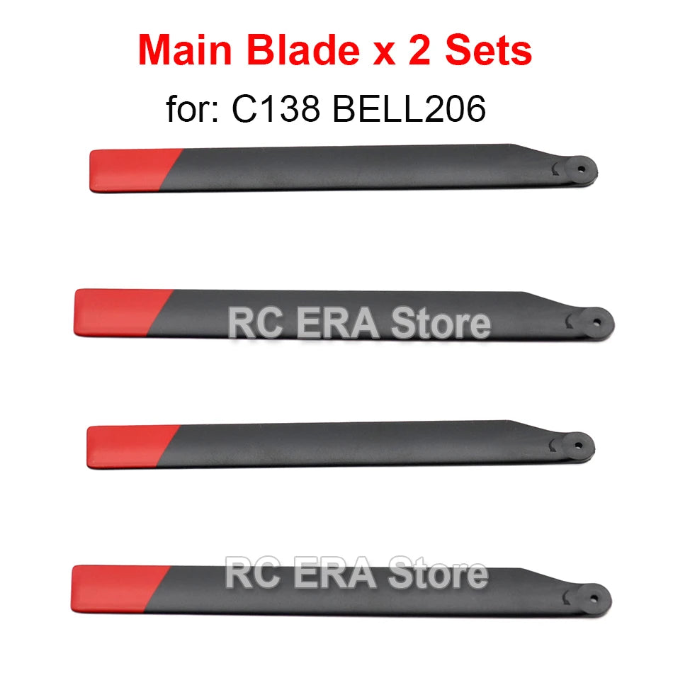 2 Sets RC ERA Main Rotor Blades for C032 UH1 Huey C138 Pro Bell206 C184 MD500 C186 C187 C189 C190 RC Helicopter Original Parts - Kit 04 image