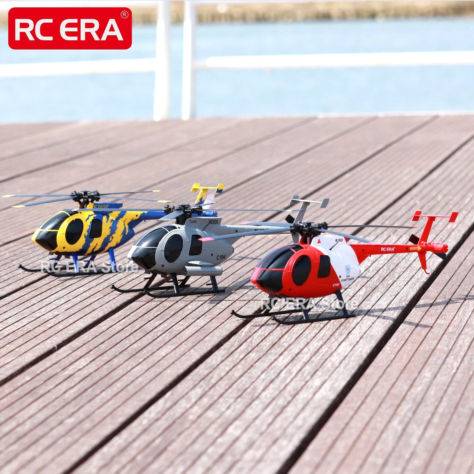 RC ERA C184 MD500 Gyro Optical Flow Auto-Stabilized Micro Size RC Helicopter for Adults Beginners Remote Control Model Toys image 3