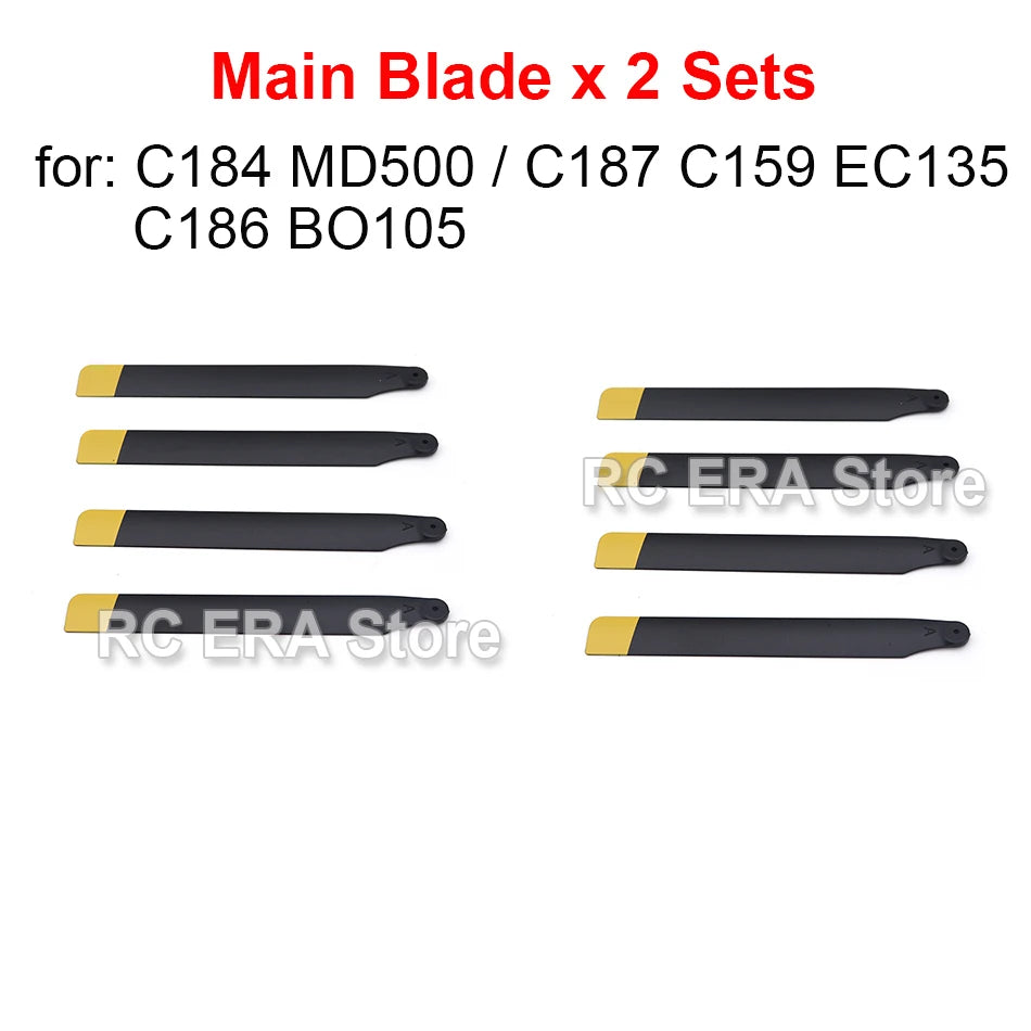 2 Sets RC ERA Main Rotor Blades for C032 UH1 Huey C138 Pro Bell206 C184 MD500 C186 C187 C189 C190 RC Helicopter Original Parts image 4
