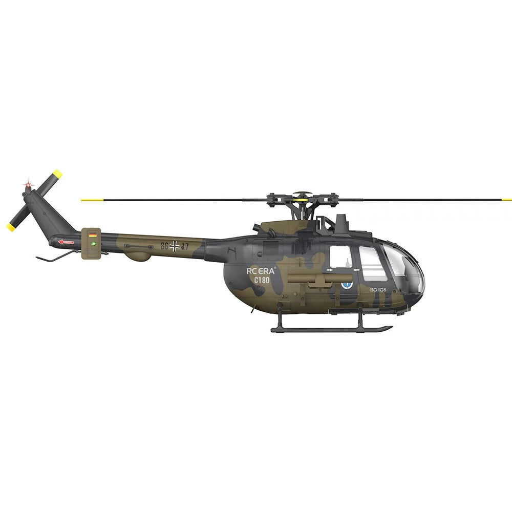 RC ERA C180 BO-105 2.4G 6CH 6G 1:25 Scale Altitude Hold Optical Flow Positioning TOF Altitude Hold Dual Brushless Motor Flybarless RC Helicopter RTF