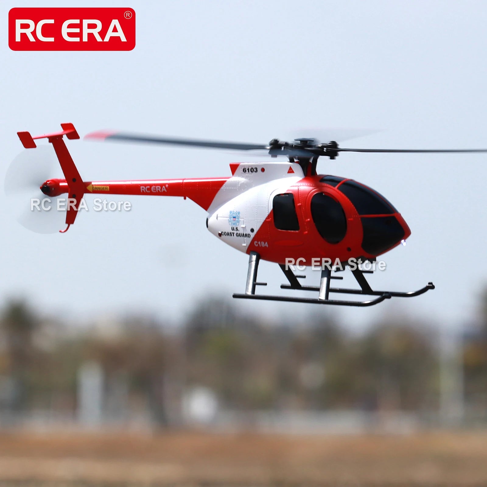 RC ERA C184 MD500 Gyro Optical Flow Auto-Stabilized Micro Size RC Helicopter for Adults Beginners Remote Control Model Toys image 2