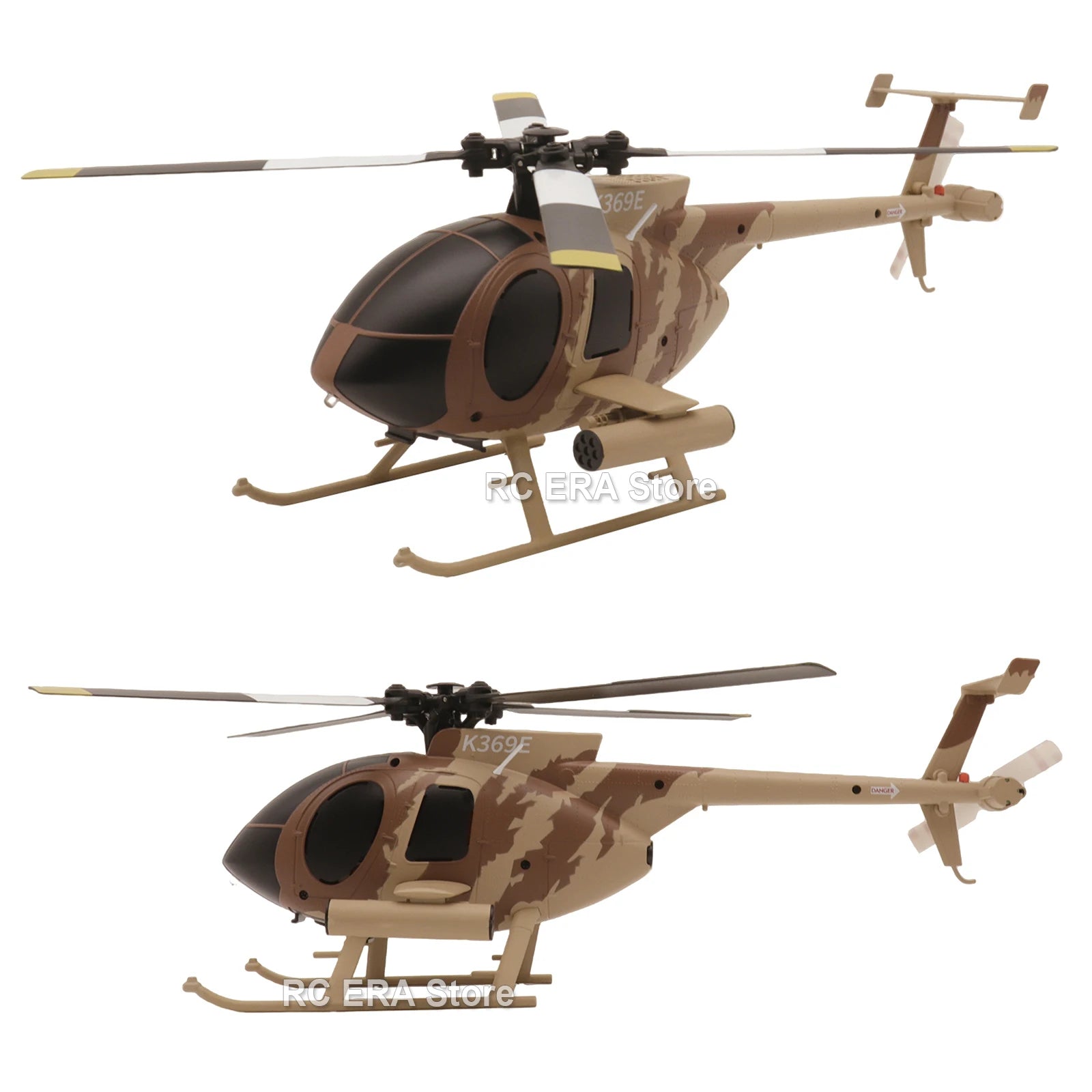 RC ERA C184 MD500 Scale 4CH Flybarless Optical Flow Gyro Stabilized RC Helicopter Remote Control Toys - Sand Yellow Livery image 0