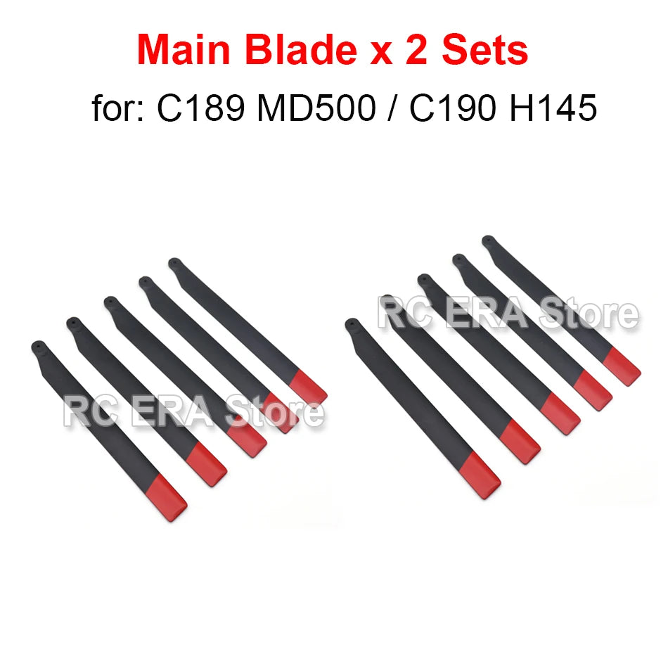 2 Sets RC ERA Main Rotor Blades for C032 UH1 Huey C138 Pro Bell206 C184 MD500 C186 C187 C189 C190 RC Helicopter Original Parts - Kit 08 image