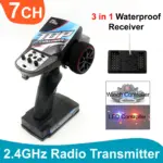 2.4GHz 7CH Radio System Transmitter Controller 7 Channels Remote Control with Receiver For RC Car Boat Ship Tank