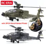 RC ERA C170 AH-64 Apache 6CH Brushless Auto Stabilized RC Helicopter with 2 Camouflage Pilot Figures Hobby Aircraft for Adults