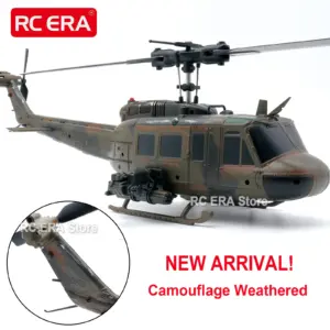 RC ERA Camouflage Weathered C032 UH1 Huey RC Helicopter 2.4G Gyro Optical Flow TOF Stabilized Remote Control Toys For Adult