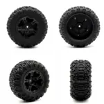 4PCS RC Car Wheels and Tires 12mm Hex 105mm outer diameter for MINI MAXX RC Car Upgrade